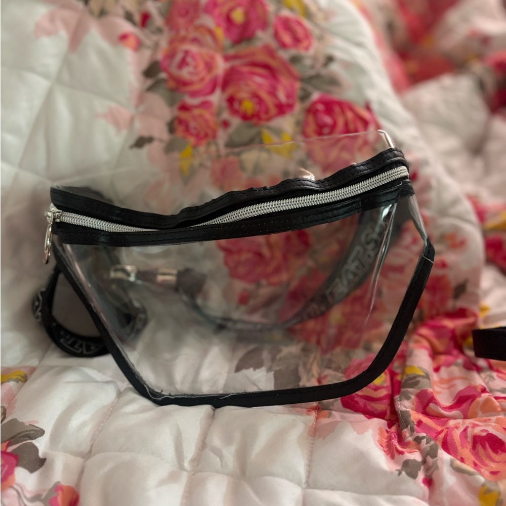 Clear Belt Bag with Black Trim